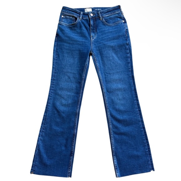 Anthropologie Pilcro The Yaya Women’s Dark Wash Mid Rise Flare Denim Jeans 28 - Picture 3 of 14